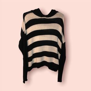 Plus Size Striped Hoodie Sweater Forever 21